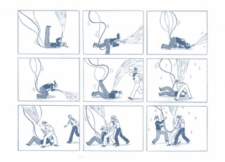 Excerpt of 'Slocum-Schiffbruch auf dem East River' published by avant-verlag. 120 pages. The comic book tells the tragic story of the PS General Slocum, a passenger steamboat that sank in the New York East River.