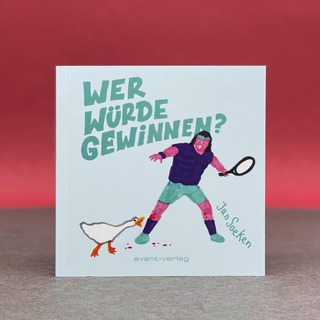 'Wer würde gewinnen?' published by avant-verlag. 152 pages. 
32 rivals in 15 fights. Who would win?
Mother Terese vs Amanda Nunes.
Holk Hogan vs a goat.
Michael Myers vs Michael Jordan.
and many more...